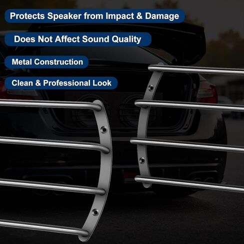 12" Speaker Grill - 4 Pack Metal 12 Inch Speaker Subwoofer Grill Cover 4 Bars for Car Bar Grille Audio in Saudi Arabia