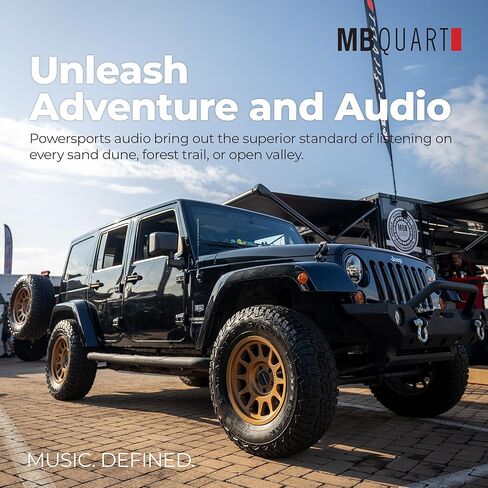 MB Quart MBQJL-302 400W Jeep Wrangler JL نظام مضخم صوت يعمل بالطاقة مثبت على الباب الخلفي مع مضخم صوت، طقم صوت جهير للسيارة لترقية الصوت العميق المنخفض in Kuwait