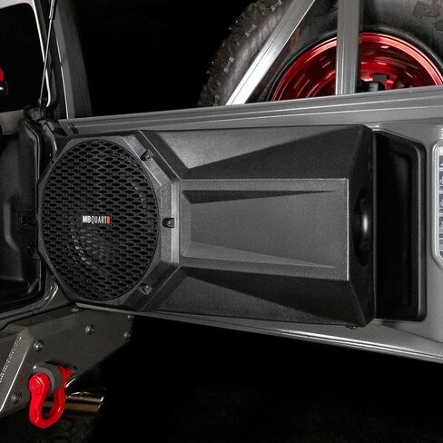 MB Quart MBQJL-302 400W Jeep Wrangler JL نظام مضخم صوت يعمل بالطاقة مثبت على الباب الخلفي مع مضخم صوت، طقم صوت جهير للسيارة لترقية الصوت العميق المنخفض in Kuwait