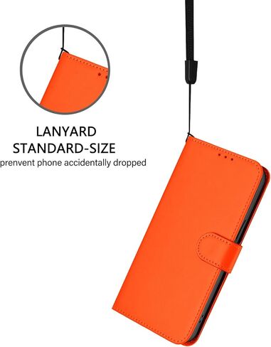 Case for iPhone 17 Pro Max Case Wallet with Card Holder Leather Flip Cover Kickstand Magnetic Closure Shockproof Women Men Cover for iPhone 17 Pro Max 6.9" Orange YBM in Saudi Arabia