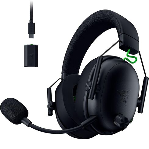 Razer BlackShark V3 Wireless Gaming Headset for PS5: 50mm Drivers - Super Wideband Mic - 2.4 GHz, Bluetooth - Works with PC, Mac, Nintendo Switch, Smartphone - Long Battery Life - Black in Saudi Arabia