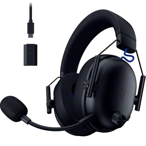 سماعة الألعاب اللاسلكية Razer BlackShark V3 لجهاز PS5: برامج تشغيل مقاس 50 مم - ميكروفون واسع النطاق - 2.4 جيجا هرتز، بلوتوث - تعمل مع أجهزة الكمبيوتر الشخصية، وMac، وNintendo Switch، والهواتف الذكية - عمر بطارية طويل - أسود in Saudi Arabia