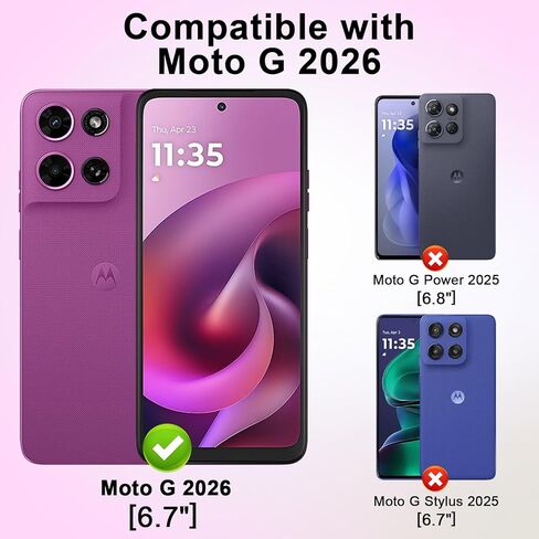 عبوة من 3 واقيات شاشة من الزجاج المقوى مصممة لهاتف Motorola Moto G 5G 2026/2025 - HD Clear، صلابة 9H، مقاومة للخدش، خالية من الفقاعات in Kuwait