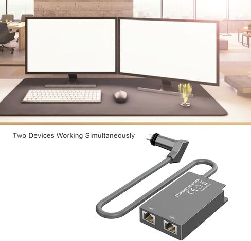 Ethernet Adapter, 2 Ports Gen 2 Ethernet Adapter with RJ45 External Stable Network Connection, 2 Networked Devices Simultaneously, up to 1 GBP in Saudi Arabia