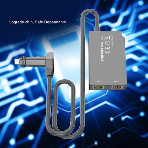 Ethernet Adapter, 2 Ports Gen 2 Ethernet Adapter with RJ45 External Stable Network Connection, 2 Networked Devices Simultaneously, up to 1 GBP in Saudi Arabia