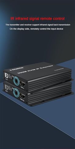 موسع IP 300M KVM، كابل HDMI ممتد عبر IP Rj45 Cat6 Ethernet 1080P HDMI KVM موسع Muitlpoint Connect Network Switch يدعم لوحة مفاتيح الماوس للكمبيوتر DVR TV (TX+RX) in Kuwait