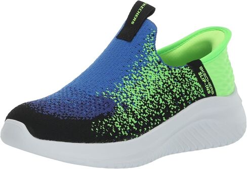 حذاء رياضي Skechers Kids Boys Ultra Flex 3.0، أسود/أزرق/ليموني، 1 in Kuwait