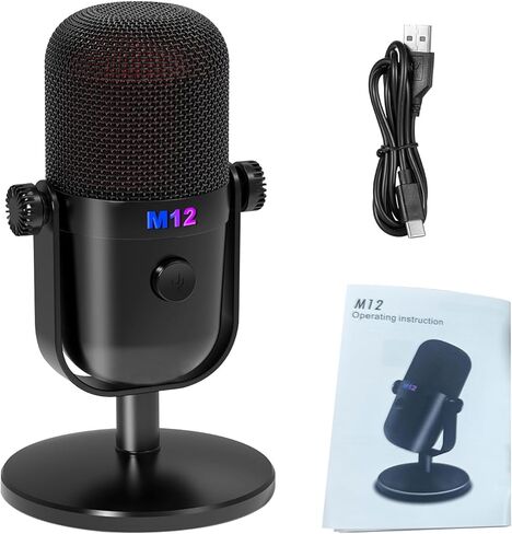 PC Mic Heartshaped Directionality Gaming Microphone Clear Voice Pickup, Compatible with Laptop, Black in Saudi Arabia