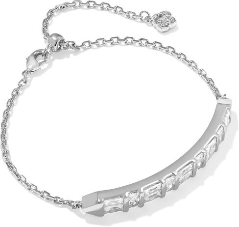 سوار نسائي من Kendra Scott Jamie Delicate Chain باللون الذهبي والأبيض مقاس واحد، in Kuwait