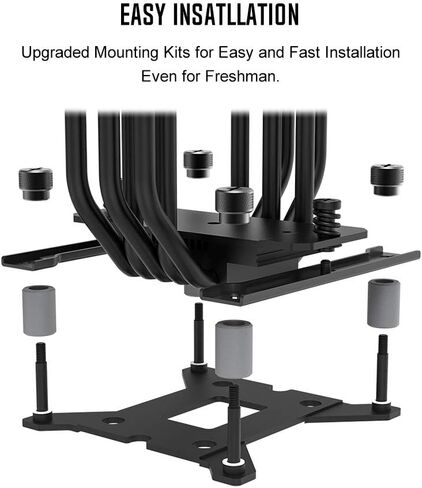 ID-COOLING SE-225-XT Black CPU Cooler 5 Heatpipes CPU Air Cooler 2x120mm Push-Pull PWM Fans CPU Fan for Intel/AMD, LGA 1700 Compatible in Kuwait