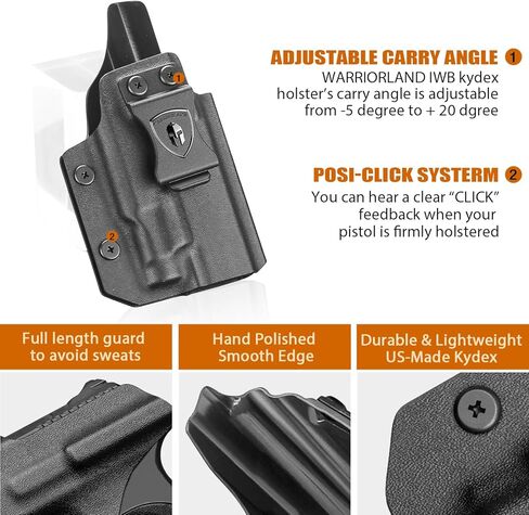 حافظة WARRIORLAND IWB Kydex الحاملة للضوء، تناسب Hellcat Pro/Hellcat Pro OSP مع TLR-7 X Sub/TLR-7 Sub/TLR-7 HL-X Sub - قطع بصري | الصفة. غير قادر & بوسي انقر فوق الاحتفاظ، اليد اليمنى in Saudi Arabia