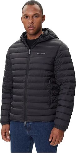 Armani Exchange mens Essential Hooded Down Puffer Jacket in Saudi Arabia