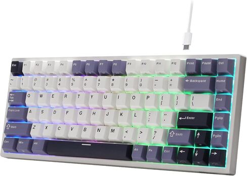 RK ROYAL KLUDGE C84 HE Rapid Trigger Gaming Keyboard, 75% TKL Wired RGB Mechanical Keyboard, Hall Effect Magnetic Switch Keyboard w/Actuation Point Adjustable, 8K Hz Polling Rate, for FPS Gamer in Saudi Arabia