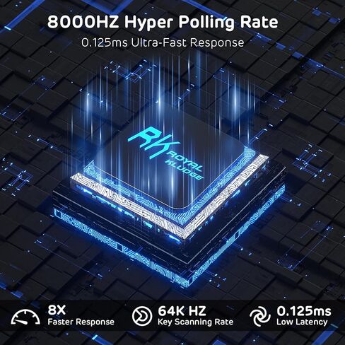 RK ROYAL KLUDGE C84 HE Rapid Trigger Gaming Keyboard, 75% TKL Wired RGB Mechanical Keyboard, Hall Effect Magnetic Switch Keyboard w/Actuation Point Adjustable, 8K Hz Polling Rate, for FPS Gamer in Saudi Arabia