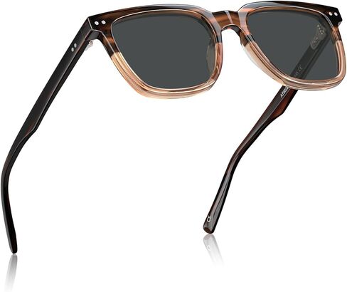 CARFIA Retro Acetate Polarized Sunglasses for Men UV Protection Square Classic Eyewear for Driving Outdoor in Saudi Arabia
