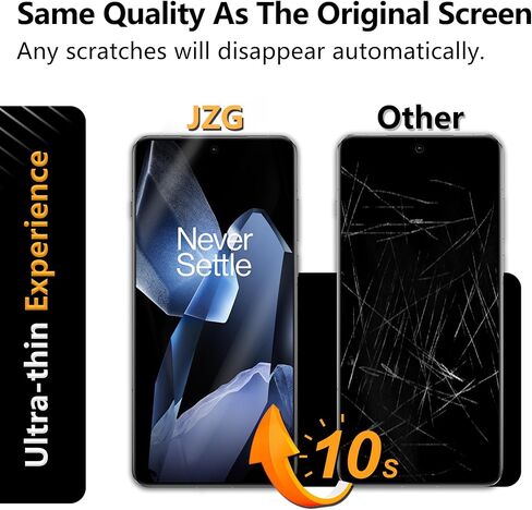 واقي شاشة JZG مكون من 3 قطع لهاتف OnePlus 13 (فيلم ناعم)، فتح بصمة الإصبع، مضاد للخدش، سهل التركيب، تغطية الحواف المنحنية in Kuwait