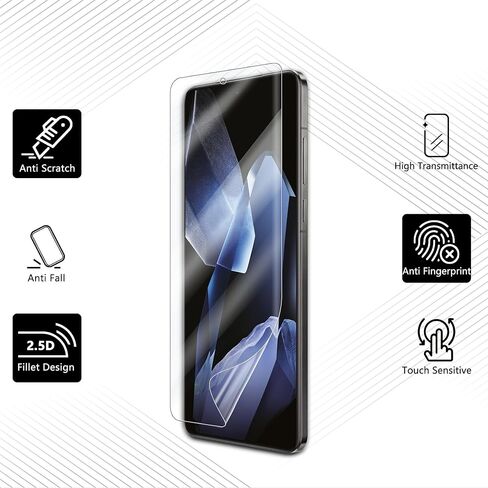 واقي شاشة JZG مكون من 3 قطع لهاتف OnePlus 13 (فيلم ناعم)، فتح بصمة الإصبع، مضاد للخدش، سهل التركيب، تغطية الحواف المنحنية in Kuwait