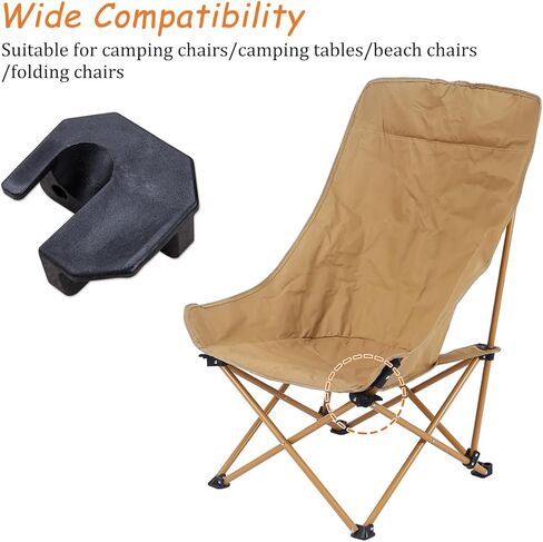 KOOBOOK 10Pcs Portable Plastic Folding Chair Repair Accessories Camping Chair Connectors for Lawn Outdoor Stool Replacement Parts Fit for 10-16mm Pipe Diameter in Saudi Arabia
