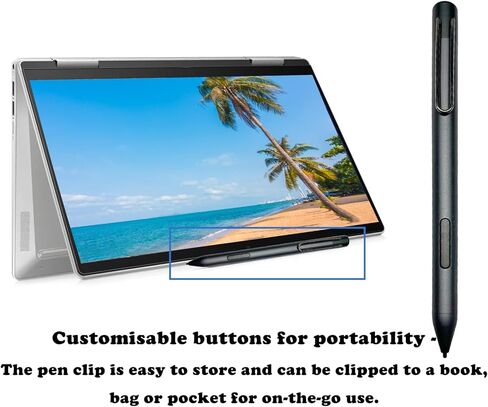Stylus Pen Replacement for HP Envy x360, Envy X360 Digita Pencil Compatible with HP Spectre x360 Pavilion x360 2-in-1 Laptops, MPP 1.51 with Palm Rejection(Blue/Silver/Black) in Saudi Arabia