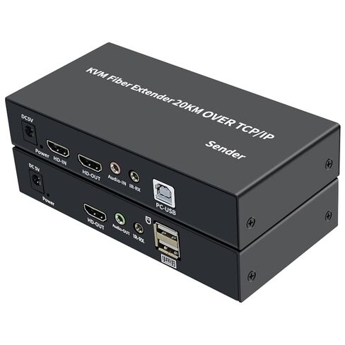 Single Mode HD KVM Extender to Fiber Transceiver Support USB Mouse Keyboard in Saudi Arabia