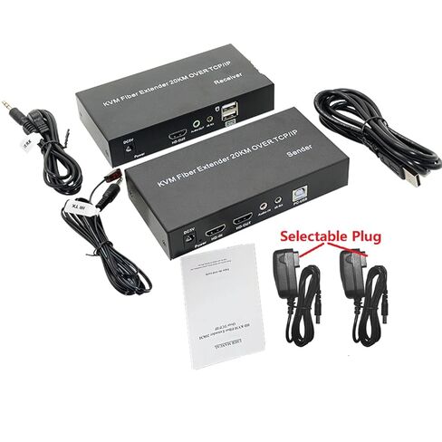 Single Mode HD KVM Extender to Fiber Transceiver Support USB Mouse Keyboard in Saudi Arabia