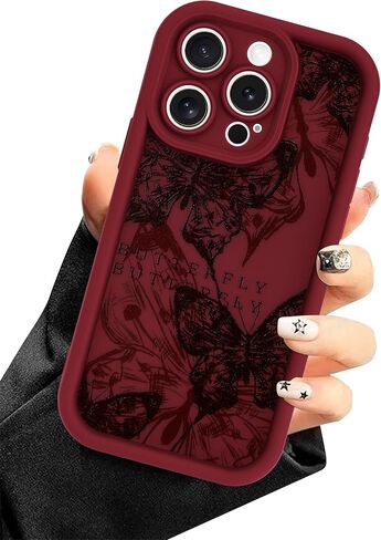 Case for iPhone 17 Pro with Card Holder, Cute Brown Bow Aesthetic Pattern Soft Silicone Slim Shockproof Protective Phone Anti Scratch Wallet Cover for Women Girls in Kuwait