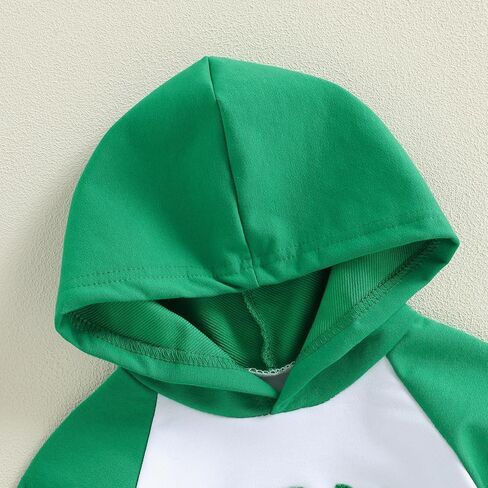 Thorn Tree St Patricks Day Baby Boy Outfit Spring Clothes Long Sleeve Romper Embroidery Shamrock Hoodie Newborn Onesie in Saudi Arabia