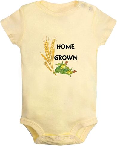 Babies Unisex Home Grown Funny Rompers Newborn Bodysuits Infant Jumpsuits 0-24 Months Kids Cotton Graphic Outfits in Saudi Arabia