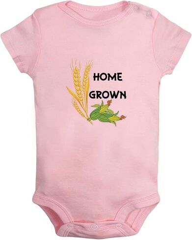 Babies Unisex Home Grown Funny Rompers Newborn Bodysuits Infant Jumpsuits 0-24 Months Kids Cotton Graphic Outfits in Saudi Arabia