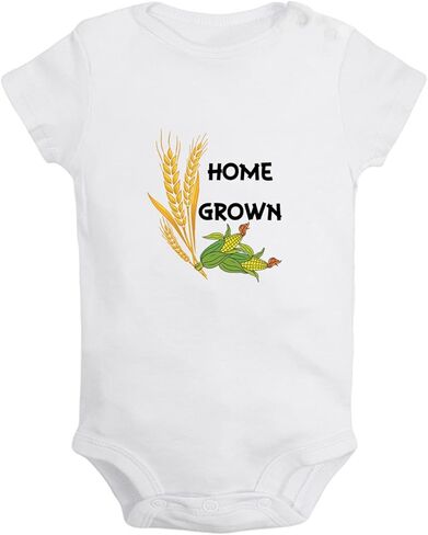 Babies Unisex Home Grown Funny Rompers Newborn Bodysuits Infant Jumpsuits 0-24 Months Kids Cotton Graphic Outfits in Saudi Arabia