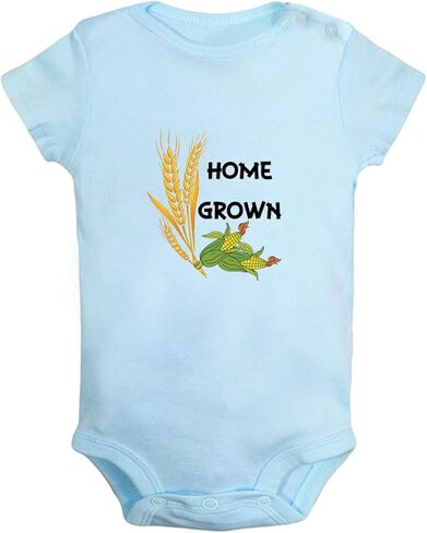 Babies Unisex Home Grown Funny Rompers Newborn Bodysuits Infant Jumpsuits 0-24 Months Kids Cotton Graphic Outfits in Saudi Arabia