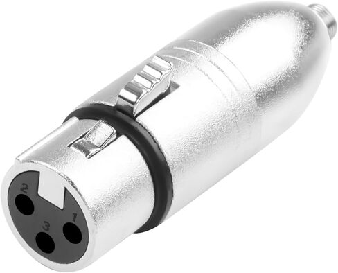QIANRENON XLR لقفل TRS 3.5 مم موصل ميكروفون 3Pin XLR أنثى لقفل 1/8 TRS أنثى محول صوت متوازن X-L-R إلى مقبس تحويل ستيريو 3.5 مم قابل للقفل، لخلاط كاميرا الفيديو لسماعات الرأس in Kuwait