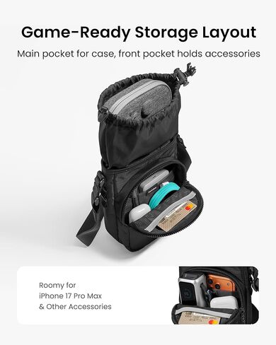 tomtoc G50 Switch 2 JoyCarry Kit -G50 Sling Crossbody Bag and G05S3 Slim Case for Nintendo Switch 2, Protective Travel Carrying Gaming Pouch in Saudi Arabia