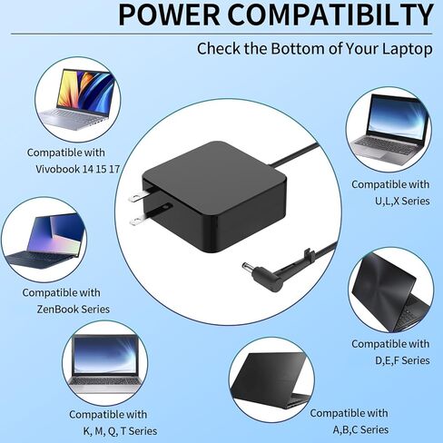 شاحن كمبيوتر محمول 45 وات متوافق مع محول التيار المتردد Asus Vivobook 14 15 17 F415 F415E F510U F510Ua F512Ja F512J in Kuwait