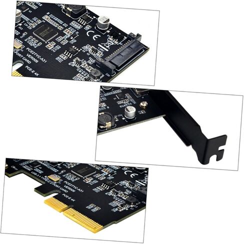 بطاقة توسيع PCIe 10 جيجابت USB مزدوجة النوع C من jojofuny مع مبدد حراري معدني عالي السرعة لنقل البيانات متوافق مع PCI-e لأجهزة الكمبيوتر المكتبية in Kuwait
