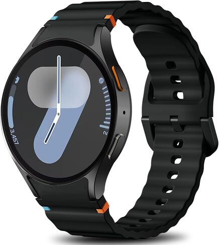 Sport Bands Compatible with Samsung Galaxy Watch 7 6 5 4 Band 40mm 44mm Women Men - No Gap Soft Silicone Strap for Smart Watch S 7 6 5 4 FE, 20mm Wristbands for GalaxyWatch in Saudi Arabia