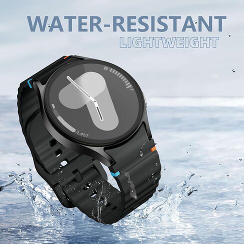 Sport Bands Compatible with Samsung Galaxy Watch 7 6 5 4 Band 40mm 44mm Women Men - No Gap Soft Silicone Strap for Smart Watch S 7 6 5 4 FE, 20mm Wristbands for GalaxyWatch in Saudi Arabia