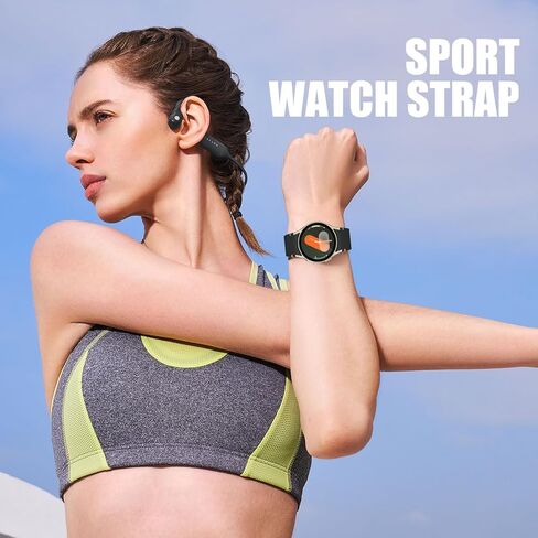 Sport Bands Compatible with Samsung Galaxy Watch 7 6 5 4 Band 40mm 44mm Women Men - No Gap Soft Silicone Strap for Smart Watch S 7 6 5 4 FE, 20mm Wristbands for GalaxyWatch in Saudi Arabia
