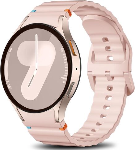 Sport Bands Compatible with Samsung Galaxy Watch 7 6 5 4 Band 40mm 44mm Women Men - No Gap Soft Silicone Strap for Smart Watch S 7 6 5 4 FE, 20mm Wristbands for GalaxyWatch in Saudi Arabia