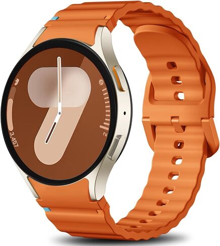 Sport Bands Compatible with Samsung Galaxy Watch 7 6 5 4 Band 40mm 44mm Women Men - No Gap Soft Silicone Strap for Smart Watch S 7 6 5 4 FE, 20mm Wristbands for GalaxyWatch in Saudi Arabia