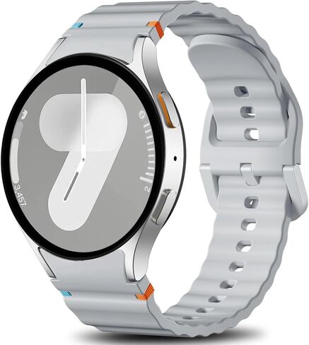 Sport Bands Compatible with Samsung Galaxy Watch 7 6 5 4 Band 40mm 44mm Women Men - No Gap Soft Silicone Strap for Smart Watch S 7 6 5 4 FE, 20mm Wristbands for GalaxyWatch in Saudi Arabia