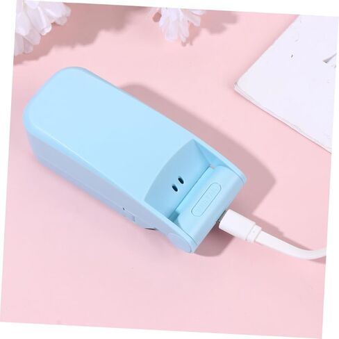 مروحة USB صغيرة محمولة برأسين قابلة لإعادة الشحن، مبرد محمول صغير قابل للطي للسفر للاستخدام في الهواء الطلق مع شحن USB باللون الأزرق in Kuwait