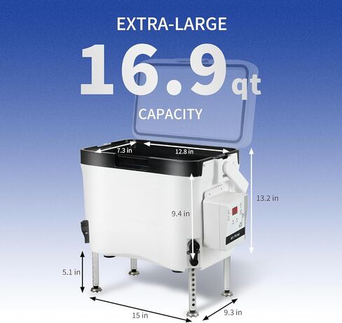 Haoguo Live Bait Cooler مع مهوية 16.9Qt دلو طعم الصيد مع مضخة مهوية قابلة لإعادة الشحن، اتصال مغناطيسي، ارتفاع قابل للتعديل، للصيد في الهواء الطلق، والتخييم، وركوب القوارب in Saudi Arabia