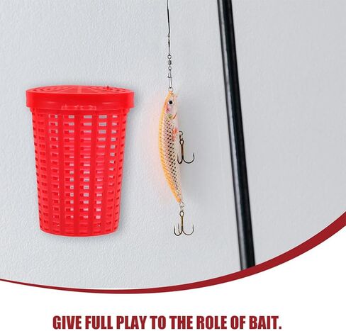 Fishing Bait Cage 3.03X2.28X2.28In Outdoor Lure Holder Trap Basket for Effective Bait Storage and Big Fish in Saudi Arabia