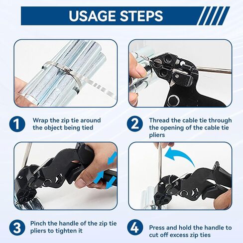 Stainless Steel Cable Tie Gun with 100Pcs 11.8 inch Metal Zip Ties Tool, Special Tool For Fastening and Cutting Steel Zip Ties, UV Resistant Chain Link Fence Parts for Fence Exhaust Pipe Outdoor in Saudi Arabia