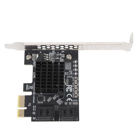 بطاقة تحكم Qiilu ذات 4 منافذ مع دعامة منخفضة المستوى - بطاقة توسيع PCIe Serial ATA 3.0 شريحة 88SE9215 - أجهزة PCIe 3.0 in Saudi Arabia