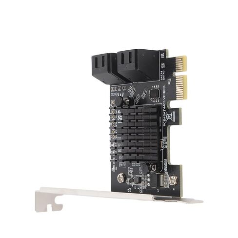 بطاقة تحكم Qiilu ذات 4 منافذ مع دعامة منخفضة المستوى - بطاقة توسيع PCIe Serial ATA 3.0 شريحة 88SE9215 - أجهزة PCIe 3.0 in Saudi Arabia
