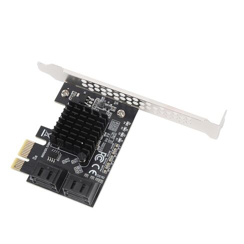 بطاقة تحكم Qiilu ذات 4 منافذ مع دعامة منخفضة المستوى - بطاقة توسيع PCIe Serial ATA 3.0 شريحة 88SE9215 - أجهزة PCIe 3.0 in Saudi Arabia