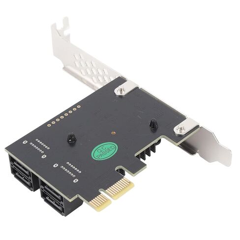 بطاقة تحكم Qiilu ذات 4 منافذ مع دعامة منخفضة المستوى - بطاقة توسيع PCIe Serial ATA 3.0 شريحة 88SE9215 - أجهزة PCIe 3.0 in Saudi Arabia