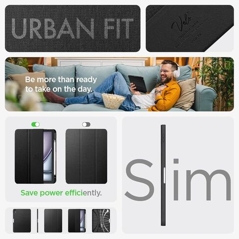 سبايجن آيباد إير 11 بوصة Glas.tR EZ Fit & آيباد إير 11 بوصة أوربان فيت أسود in Saudi Arabia